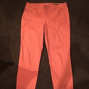 Pink skinny leg jeans